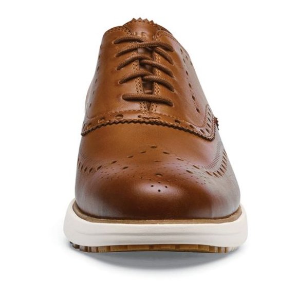 NWT Cole Haan Miles Leather Wingtip Oxford Tan Non-Slip Men’s Shoes - Picture 11 of 13